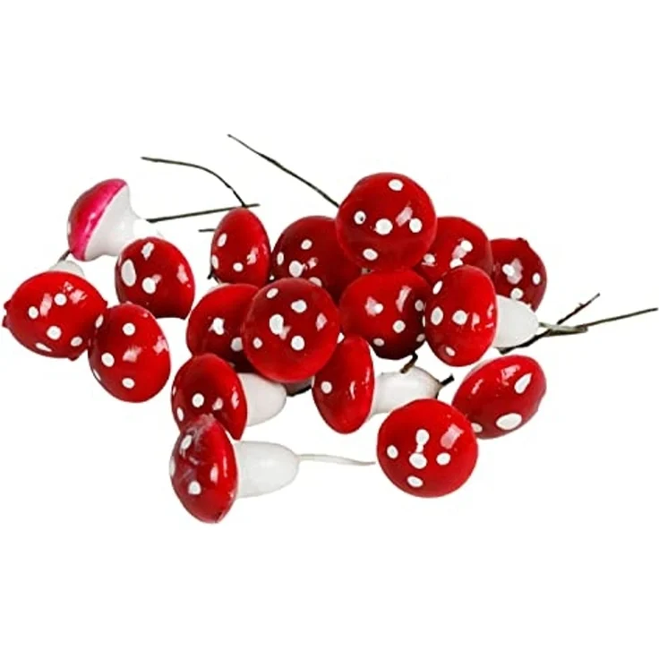 Baumschmuck Fliegenpilz 18er Set Weihnachtsbaumanhänger Christbaumschmuck – Bild 1