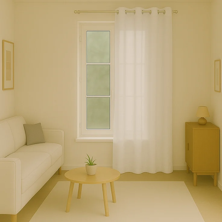 Bestlivings Blickdichte, Gardine mit Ösen, in vielen Größen und Farben Weiß 140x175 cm – Bild 3