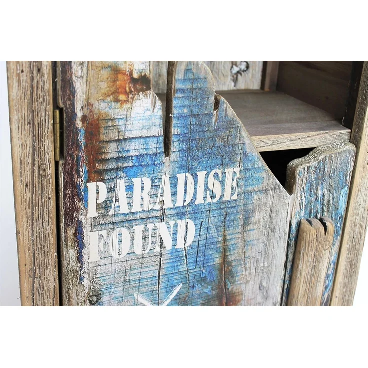 DanDiBo Regal Boot in Bootsform aus Holz Antik 7309 Maritim Bootsregal Badregal Badschrank Braun – Bild 7