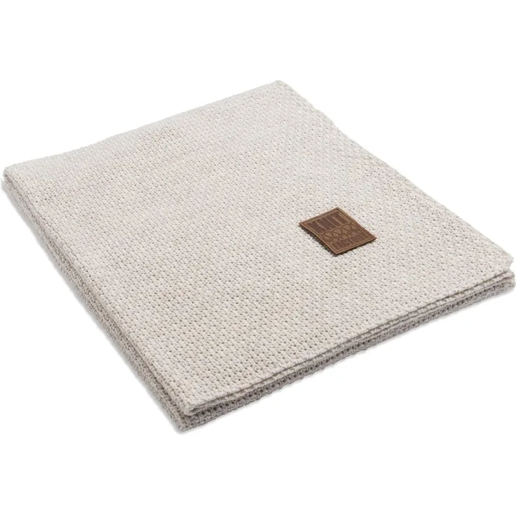 Knit Factory Jesse Decke 160x130 cm Glatt Beige