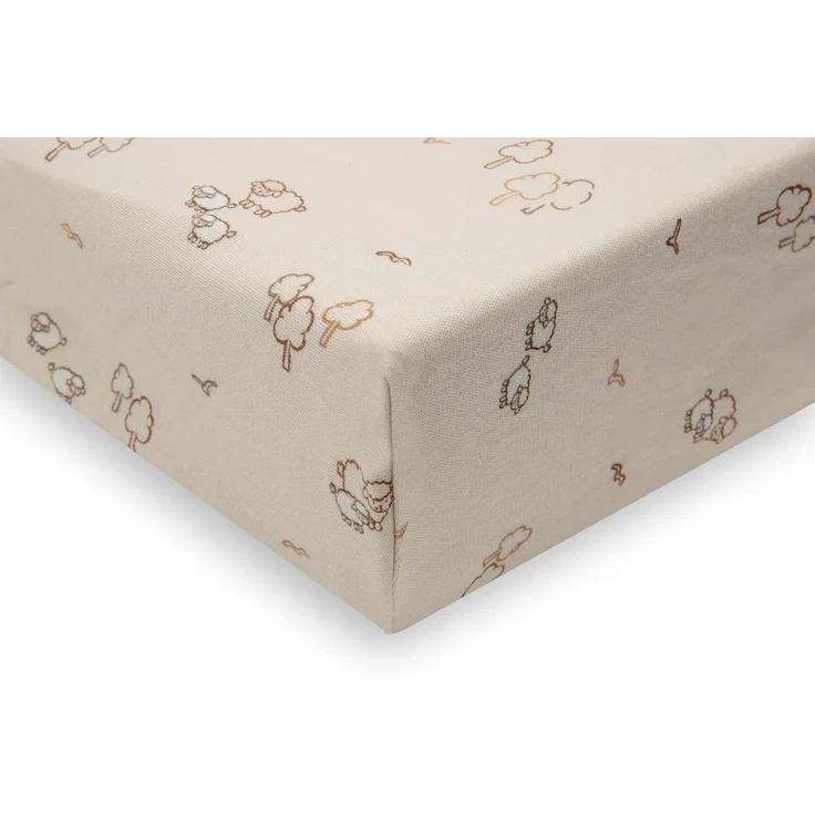 Jollein Bezug Wickelauflage Jersey - 50x70 cm - Woolly | 100% Baumwolle, Weich & Elastisch, Oeko-Tex Zertifiziert – Bild 4
