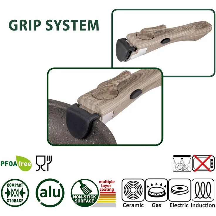 BRUNNER Topf-Set BRUNNER Camping Topfset TORRALTA Vacublock Leicht, Stapelbar, Alu, (7-tlg)