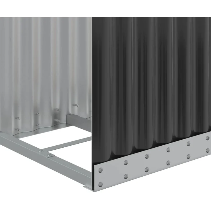 vidaXL Holzkorb Anthrazit 40x45x100 cm Verzinkter Stahl 364557 – Bild 6