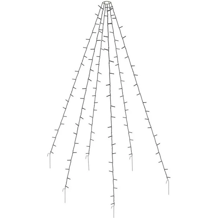 Spetebo LED-Lichternetz LED Fahnenmast Lichterkette 400 LED, 400-flammig, Fahnenmast und Weihnachtsbaum Beleuchtung – Bild 1