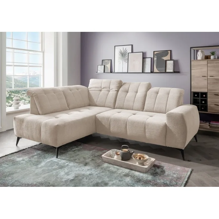 Ecksofa Sano Breitcord mit Elektrofunktion von Benformato