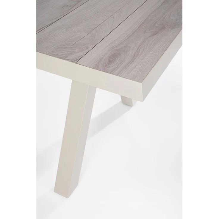 Gartenesstisch Norik aus Aluminium und Keramik, modern ausziehbar, beige Pelikan, für 6–8 Personen – Bild 7