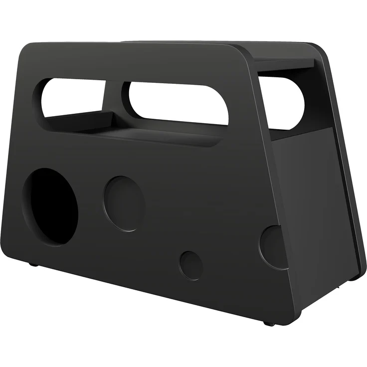 Beistelltisch aus MDF/Spanplatte mit Rollen & Ablagefläche, 81x33x51,5 cm, Weiß – Bild 3