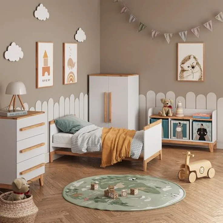Kinderzimmer-Set Malia Weiß/Eiche 4er Set Vitalispa – Bild 8