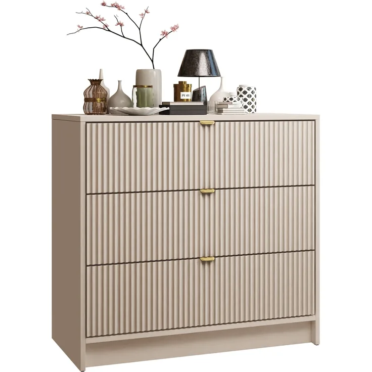 Kommode Tireno 3SZ (Farbe: Sandbeige)