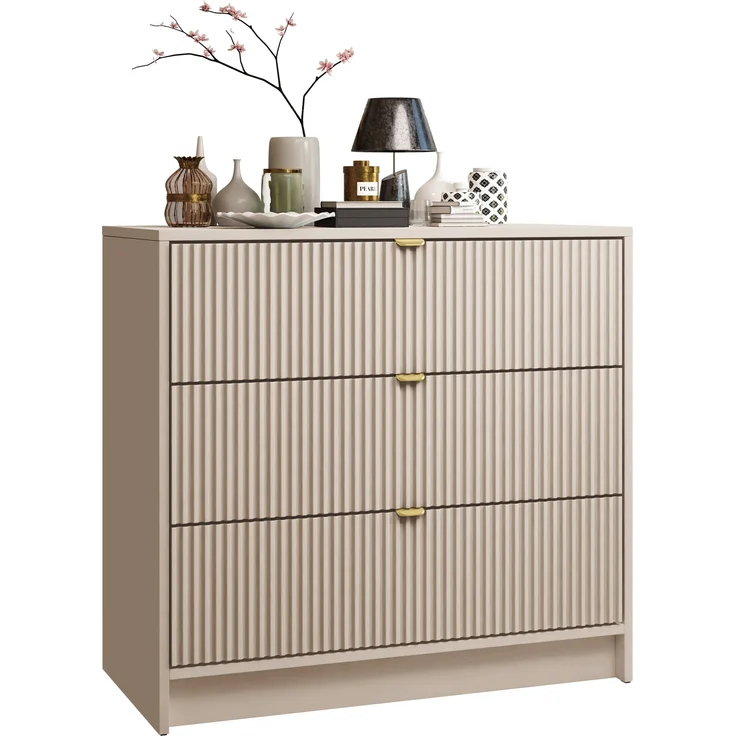 Kommode Tireno 3SZ (Farbe: Sandbeige) – Bild 1
