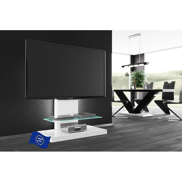 designimpex TV-Rack TV Schrank HN-444 Hochglanz TV Rack TV Möbel Fernsehtisch TV Ständer