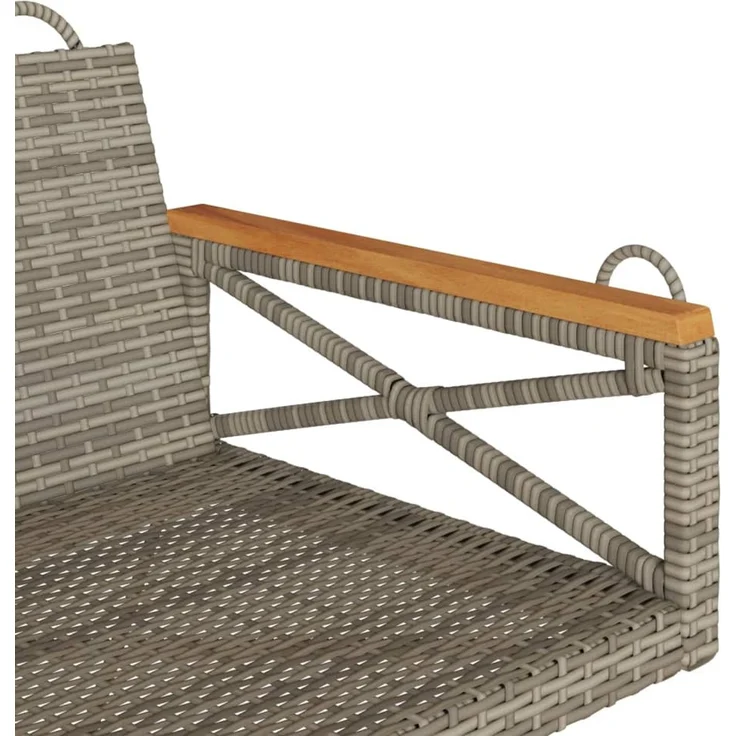 vidaXL Hängesessel Grau 63x62x40 cm Poly Rattan 368171 – Bild 7