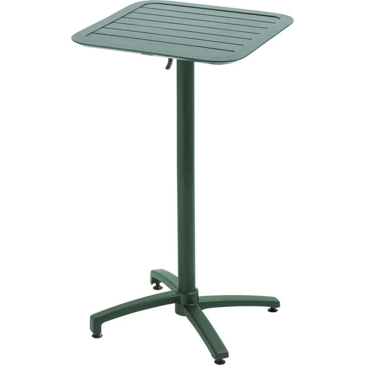 Oviala Hochtisch, Metall, grün, 60x60 cm, Höhe 108 cm, UV-beständig und kratzfest