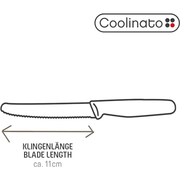 Coolinato Tafelmesser Set Allzweckmesser (6 Stück), extra scharf – Bild 6