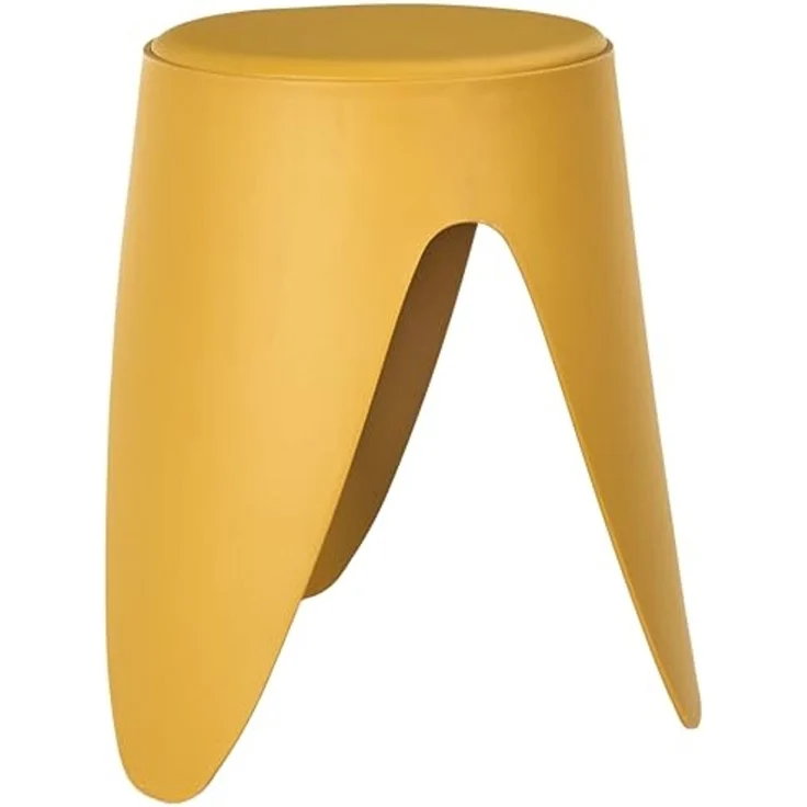 HOME DECO FACTORY, HD0295, Senfgelber Eve-Hocker, Les P'Tits Prix, Zeitgenössisch, Möbel, Sitz, Bank und Hocker, 30x46x30 cm, Sitzhöhe 46 cm, Senfgelb – Bild 4