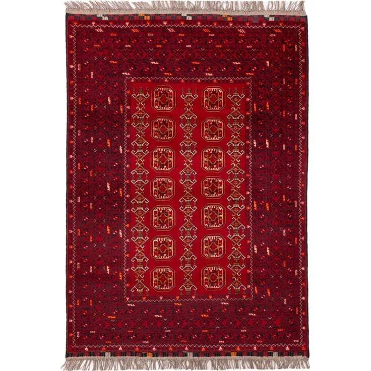 Afghan Teppich - Buchara - 147x104 cm - rot – Bild 1