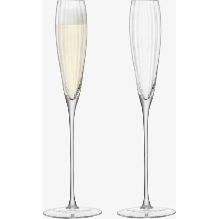 LSA International Aurelia Grand Champagner Flöte 165 ml klar Optik X 2, Set von 2