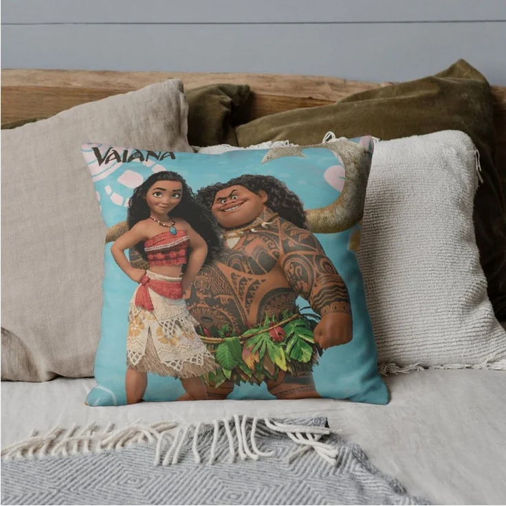 Sarcia. eu Dekokissen Vaiana Blaues quadratisches Deko-Kissen, dekorativ 40x40 cm – Bild 3