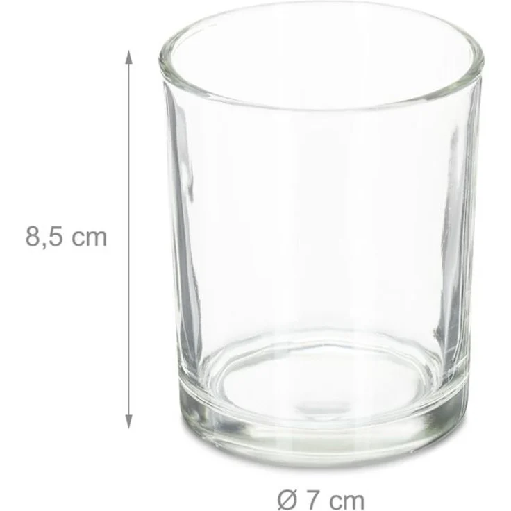 Relaxdays Teelichtgläser transparent im 12er Set – Bild 4