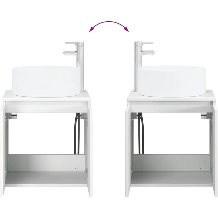 vidaXL Badezimmerschrank-Set 3 stk. Weiß 161,5 x 44,5 x 80 cm 3405727 – Bild 10