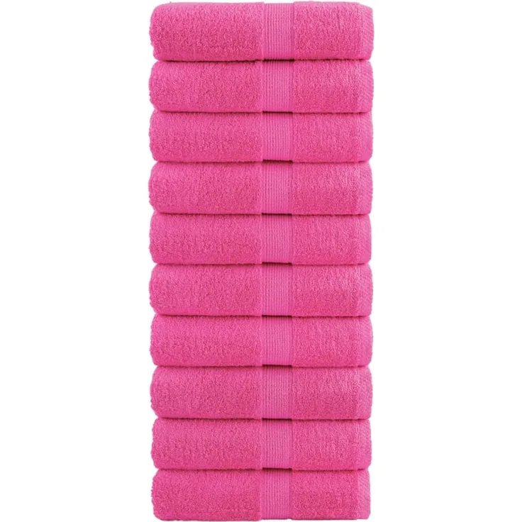 vidaXL Premium Waschhandtücher SOLUND 10 Stück Rosa 30x30 cm 600 g/m² 137517