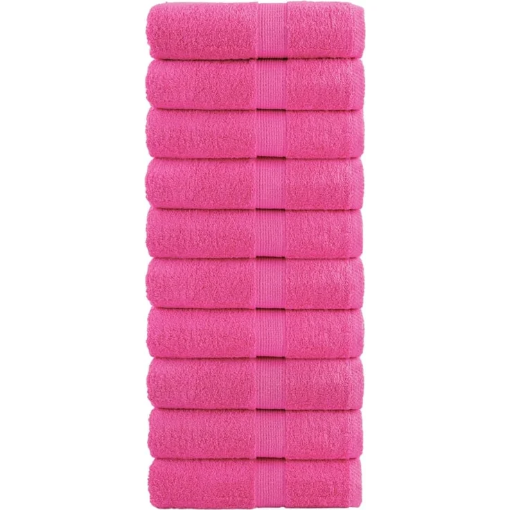 vidaXL Premium Waschhandtücher SOLUND 10 Stück Rosa 30x30 cm 600 g/m² 137517 – Bild 1