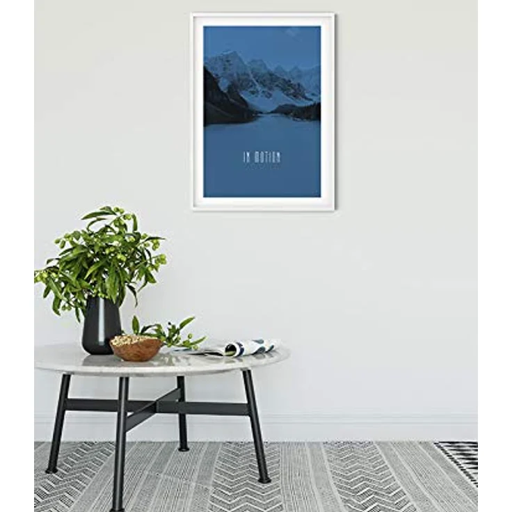 Komar Wandbild Word Lake In Motion Blue, Kunstdruck 50 x 70 cm, fotorealistischer Druck auf Premium-Poster Fotopapier, ohne Rahmen – Bild 2