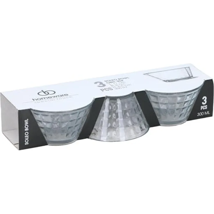 EDCO Dessertgläser 3er Set SOLEO - Büro & Esszimmer & Wohnzimmer & Küche Schalen & Schüsseln in Transparent
