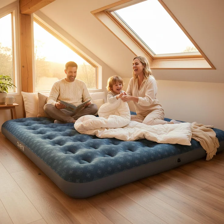 Avenli aufblasbares Luftbett / Campingmatratze für 2 Personen 203 x 183 x 22 cm – Bild 2