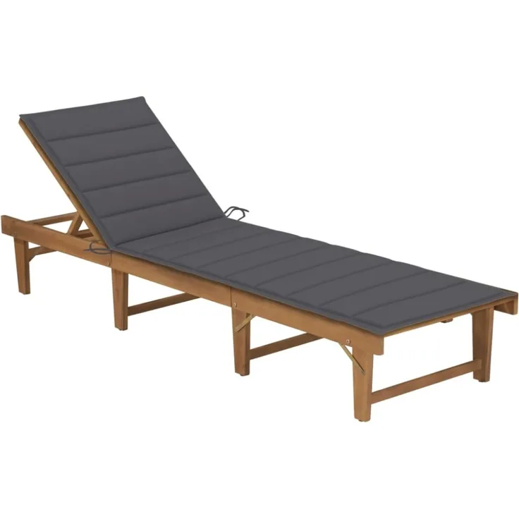 vidaXL Klappbare Sonnenliege mit Auflage Akazie Massivholz 3064164