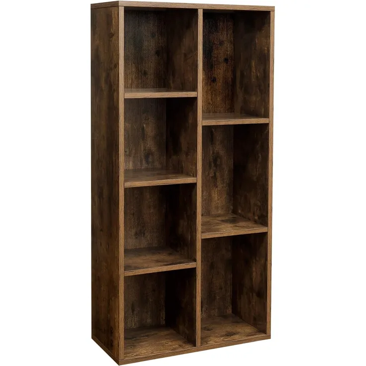 Vasagle 'LBC27BX' Bücherregal mit 7 Fächern, dunkelbraun, 50 x 24 x 106 cm