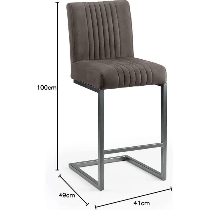 Julian Bowen Barhocker, 2 Stück, anthrazit, Height: 100, Width: 41, Depth: 49cm – Bild 6