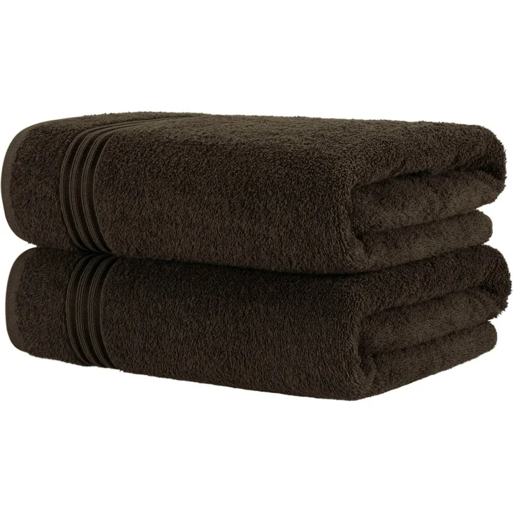 Hammetex 2er Set Extra Große Badetücher – 80x200 cm Saunatücher, 500 GSM, 100% Baumwolle – Weich & Saugfähig – Luxuriöse Große Spa-Handtücher, Braun – Bild 1