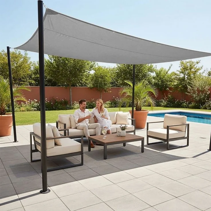 Relaxdays Sonnensegel Polyester – Bild 5