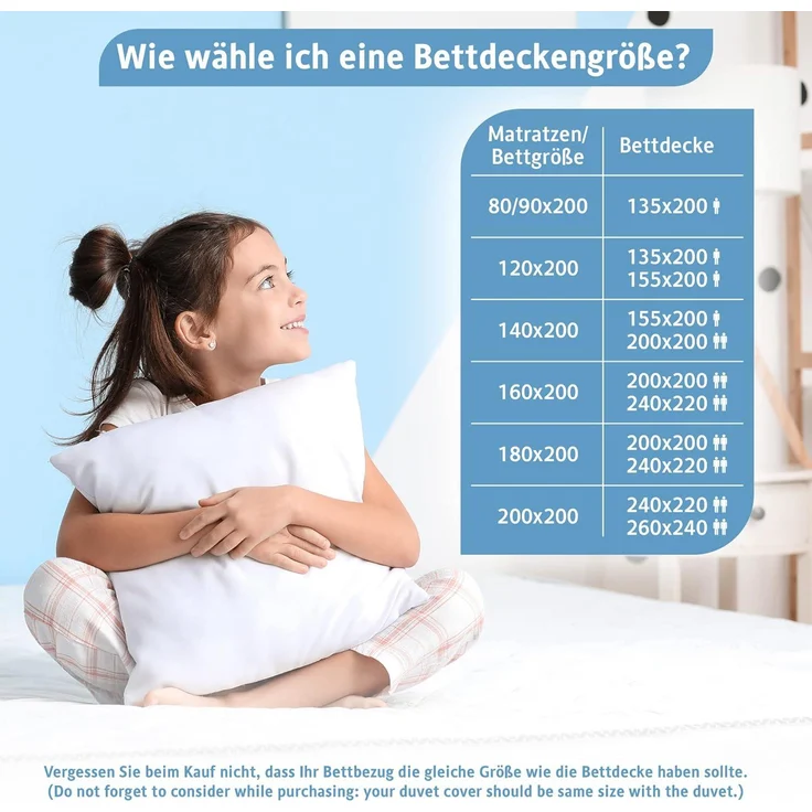 Komfortec Winterdecke 135x200 cm, warme Bettdecke für Winter, Decke Antiallergisch Blanket, Weiß – Bild 7