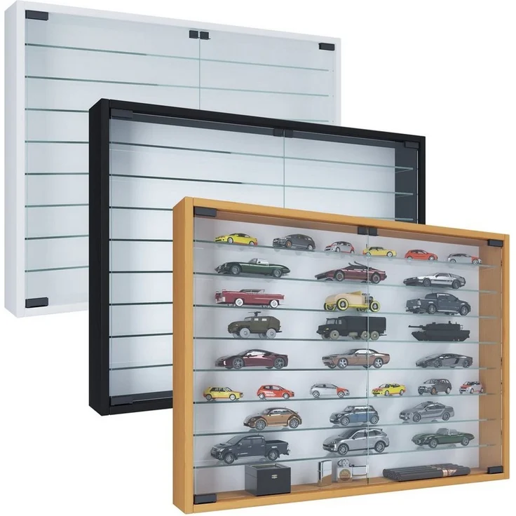 VCM Wandvitrine Mandosa 918631 Schwarz H. 60 x B. 80 x T. 10 cm – Bild 5