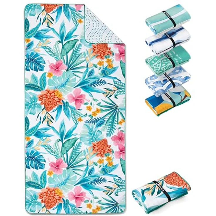 Fit-Flip Strandtuch XXL Mikrofaser, leicht und schnelltrocknend, sandfrei und schmutzabweisend, 90x200 cm – Bild 1