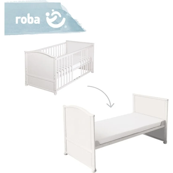roba Komplettbettset 'Adam & Eule' 70 x 140 cm - inkl. Bettausstattung - Höhenverstellbar - Holz weiß – Bild 8