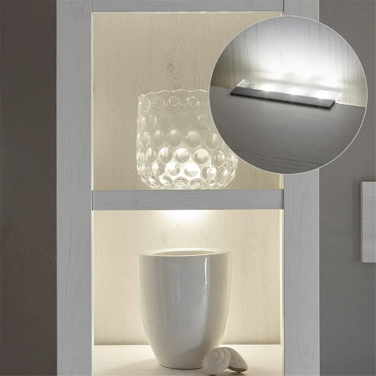 Lomadox Wohnwand WINGST-61, (3-St), Wohnzimmer im Landhaus-Stil Pinie weiß Nb. inkl. LED 340x207x45cm – Bild 8