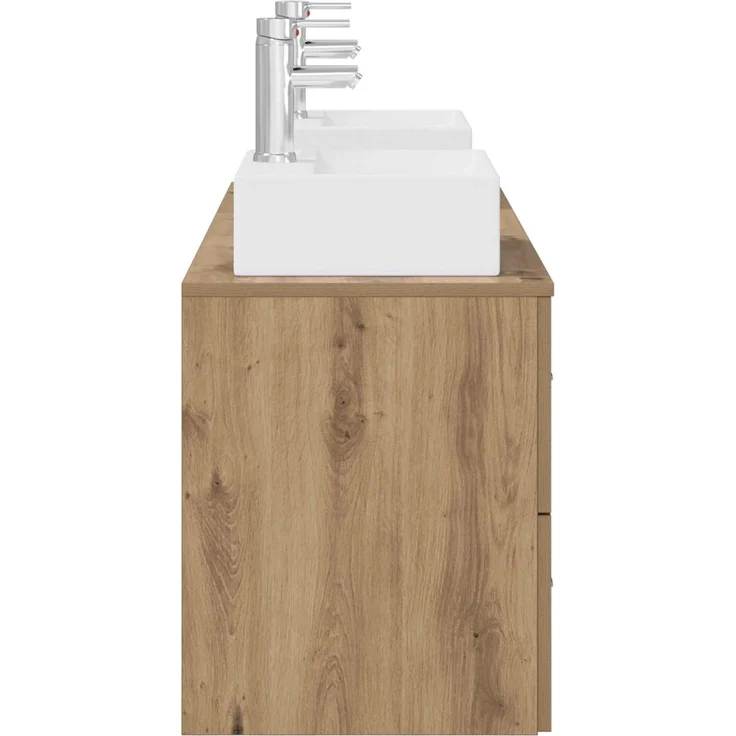 vidaXL Badezimmerschrank-Set 3 stk. Artisan-Eiche 129 x 41 x 79,5 cm 3405850 – Bild 6