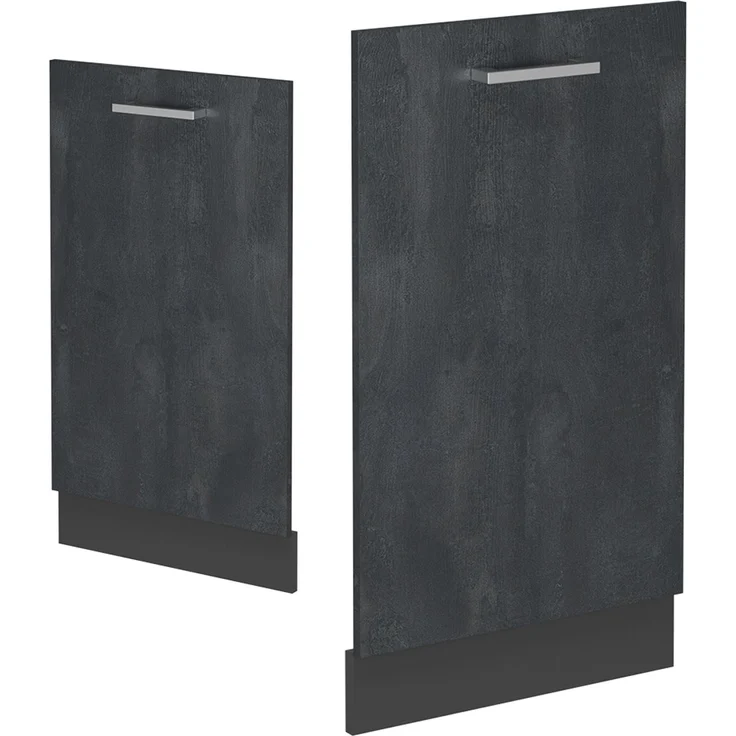 Geschirrspülblende R-Line Schwarz Beton 45 cm ohne Arbeitsplatte Vicco – Bild 4