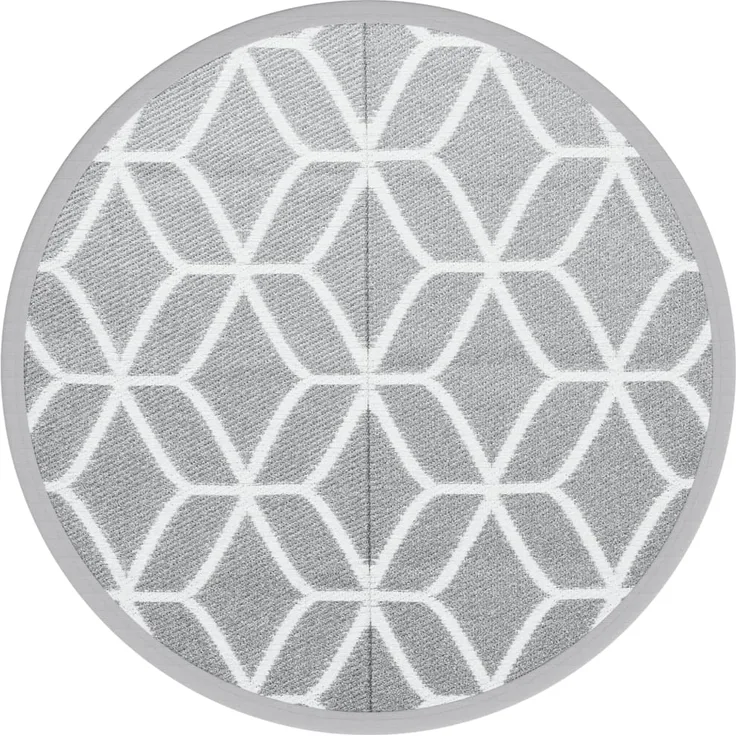 vidaXL Outdoor-Teppich ARAKIL Grau Ø160 cm PP 368467