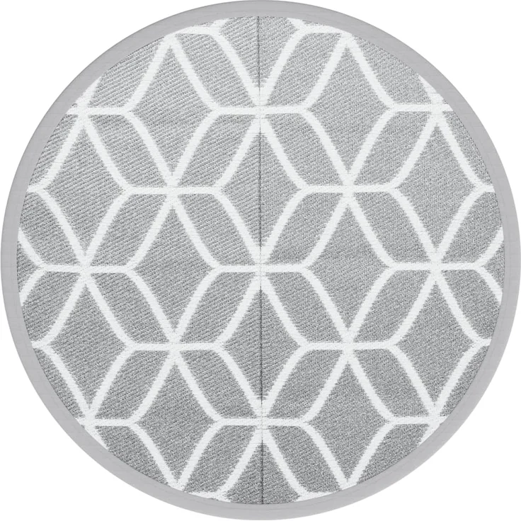 vidaXL Outdoor-Teppich ARAKIL Grau Ø160 cm PP 368467 – Bild 1