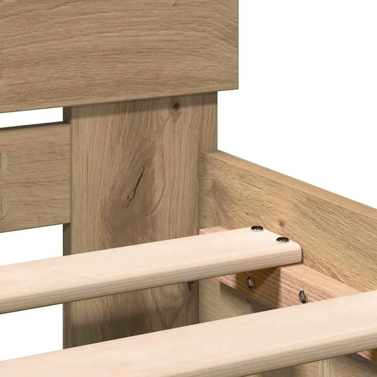 vidaXL Bettrahmen Artisan-Eiche 193 x 125 x 70 cm Holzwerkstoff 3376061 – Bild 8