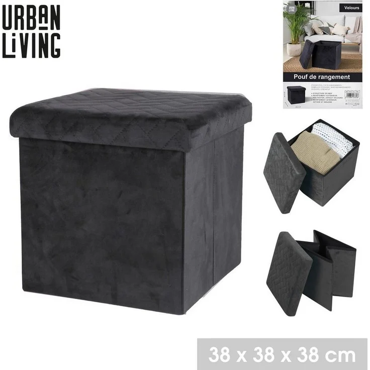 Urban Living Sitzhocker Ottomane faltbar Sitzwürfel Aufbewahrungsbox, hoher Sitzkomfort, Hocker mit Stauraumfach – Bild 1