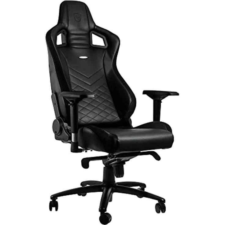 noblechairs Epic Gaming Stuhl - Bürostuhl - Schreibtischstuhl - PU-Kunstleder - Inklusive Kissen - Schwarz – Bild 1