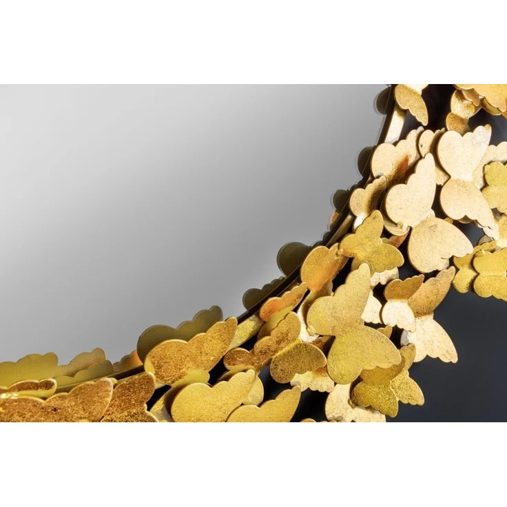 riess-ambiente Wandspiegel BUTTERFLY 80cm gold (Einzelartikel, 1-St), Wohnzimmer · Metall · rund · Dekoration · mir Rahmen – Bild 3