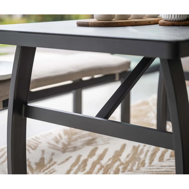 Garden Impressions Vasano Lounge-Dining Set 4-tlg. – wetterfeste Gartenlounge mit Dining-Tisch & Aluminiumrahmen – Bild 7