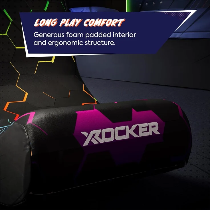 X Rocker Neo Hex Floor Rocker Gaming-Bodensessel für Kinder & Jugendliche - schwarz/neon – Bild 5