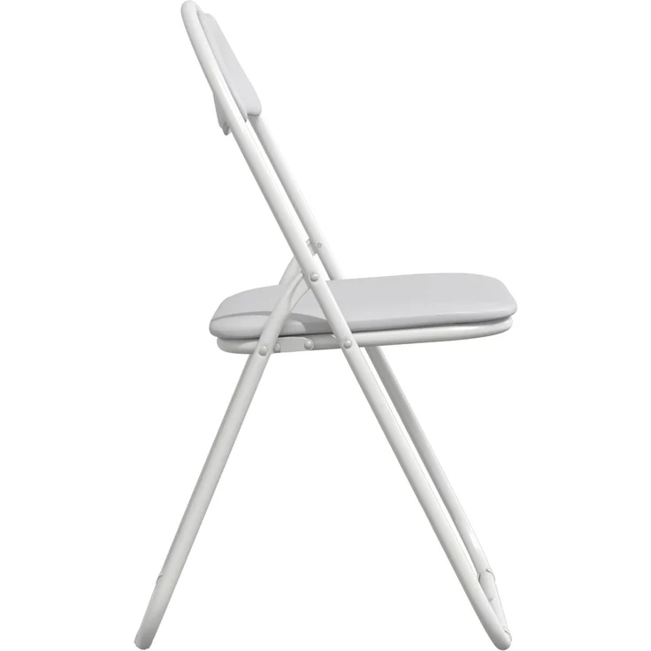 vidaXL Klappstuhl 2 pcs Weiß und Grau 48 x 43,5 x 81 cm Kunstleder 42029045 – Bild 6